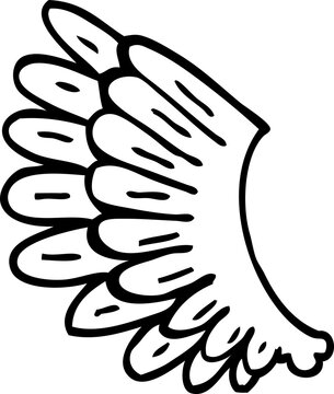 recommend clip art: line drawing cartoon wings