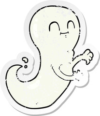 Fototapeta premium retro distressed sticker of a cartoon ghost