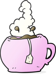 Obraz premium cartoon cup of tea