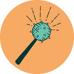 icon of tattoo style medieval mace