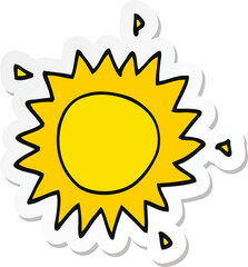 sticker of a cartoon sun