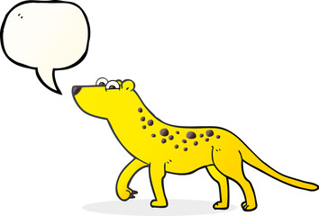 speech bubble cartoon leopard