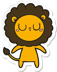 sticker of a cartoon lion