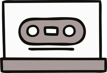 cute cartoon retro cassette