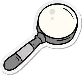 sticker cartoon doodle of a magnifying glass