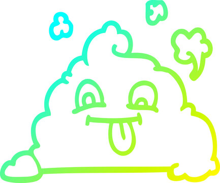 recommend clip art: cold gradient line drawing cartoon poop