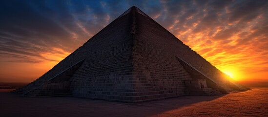 the pyramid covers the sun that wants to appear