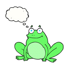 thought bubble cartoon happy frog