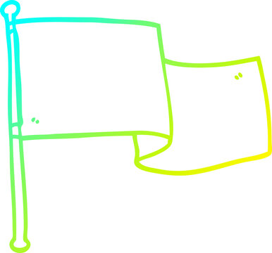 recommend clip art: cold gradient line drawing cartoon white flag waving