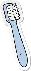 sticker of a cartoon toothbrush