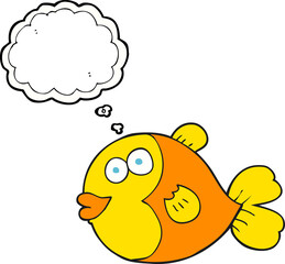 thought bubble cartoon fish