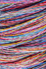 Colorful electrical cable wire background texture