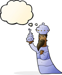 one of the three wise men with thought bubble