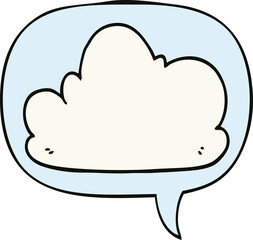cartoon cloud and speech bubble
