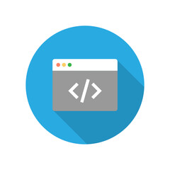 Web page and symbol coding. Programming, development. Web building, coding concept. Vector illustration. EPS 10