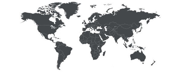 World map. Business style. Vector illustration,
