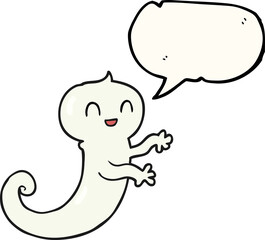 speech bubble cartoon ghost