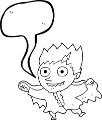 speech bubble cartoon vampire