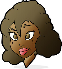 cartoon pretty woman