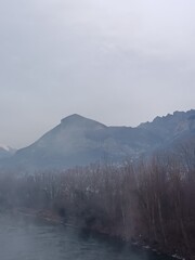 fog over the mountains