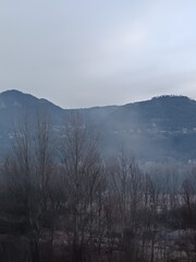 fog over the mountains