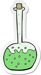 sticker of a cartoon chemical potion