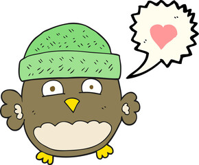 speech bubble cartoon cute owl