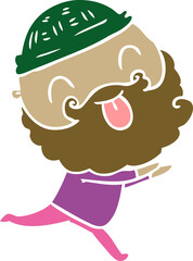 running man with beard sticking out tongue