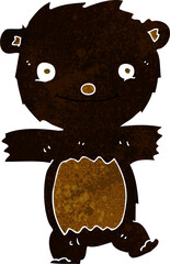cartoon black bear cub