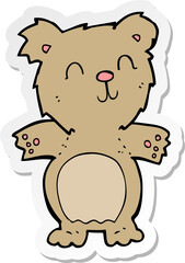 sticker of a cartoon cute teddy bear