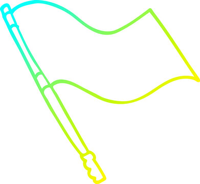 recommend clip art: cold gradient line drawing cartoon flag