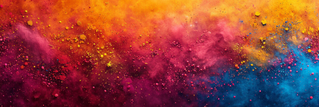 Colored powder explosion. Colorful rainbow Holi paint splash. Hindu festival of colors. © lagano