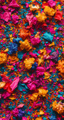 Abstract colorful background for Holi festival of colors in India. Holi color powder. Spring, happiness.