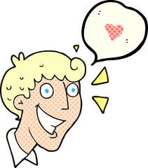 comic book speech bubble cartoon excited man