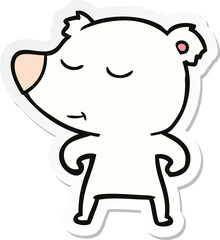 sticker of a cartoon polar bear