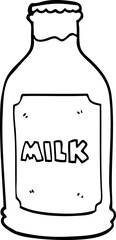 line drawing cartoon chocolate milk