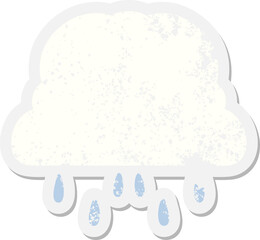 raining cloud grunge sticker