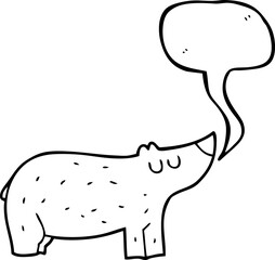 speech bubble cartoon bear