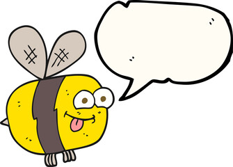 speech bubble cartoon bee
