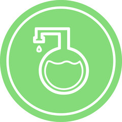 chemical vial circular icon
