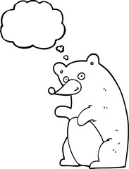 thought bubble cartoon bear