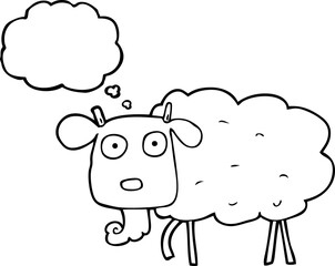 thought bubble cartoon goat