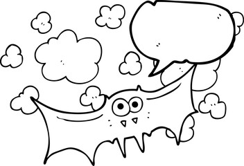 speech bubble cartoon vampire bat