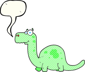 comic book speech bubble cartoon dinosaur