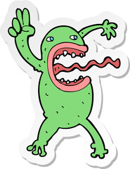 Obraz premium sticker of a cartoon crazy frog