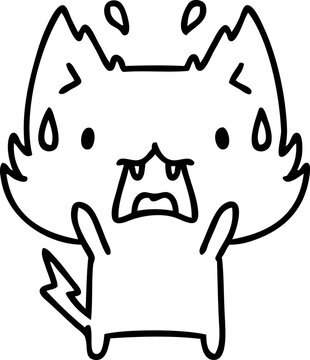 recommend clip art: cute frightened cat