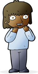 cartoon excited person