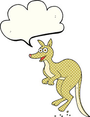 comic book speech bubble cartoon kangaroo