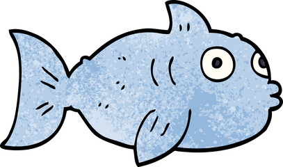 cartoon doodle fish