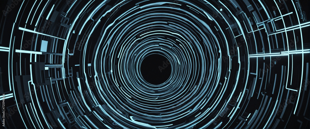 Poster modern technology abstract background with concentric shape